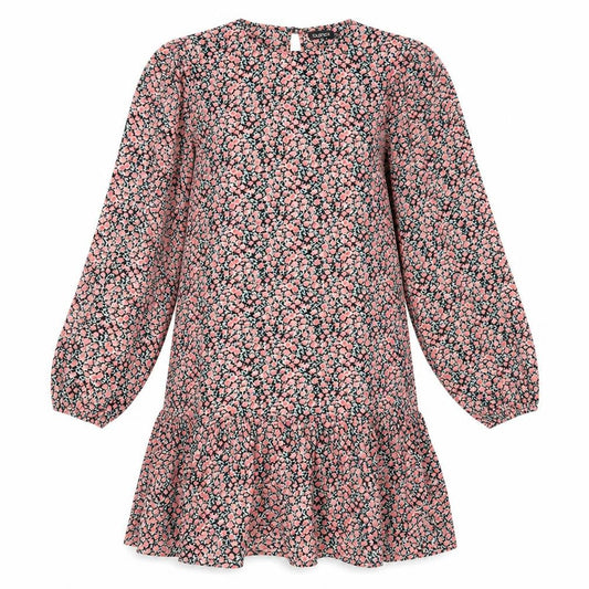 Boohoo Womens Pink Floral Polyester Kaftan Size 12 Round Neck Button
