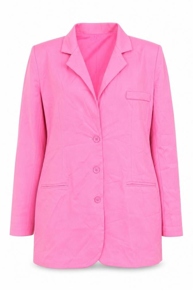 PRETTYLITTLETHING Womens Pink Polyester Jacket Blazer Size 10