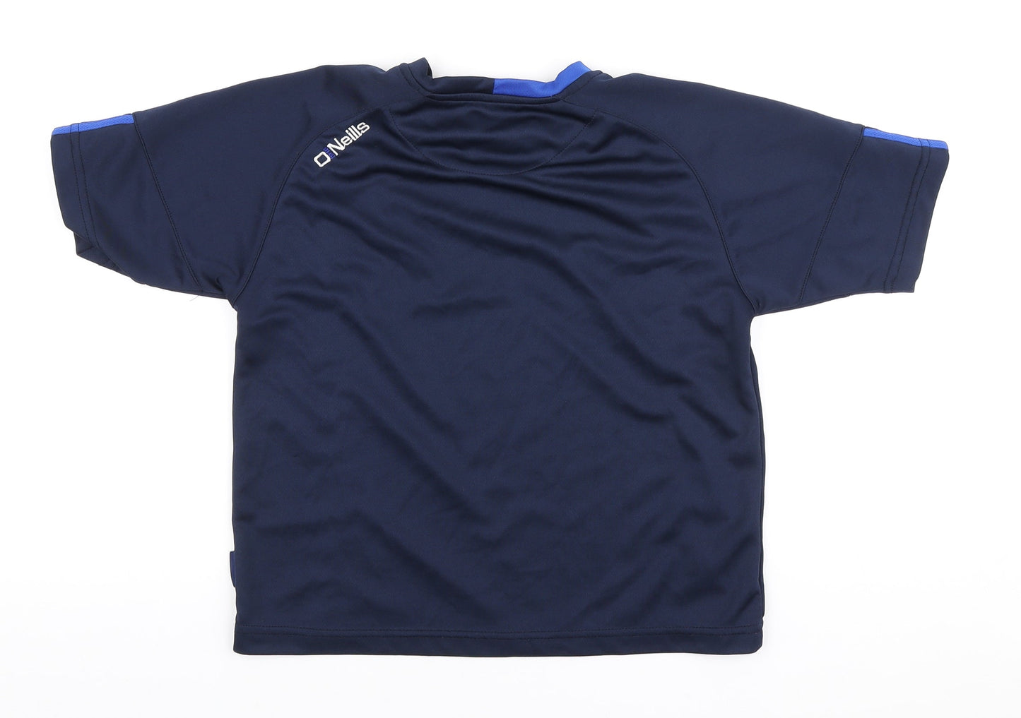 O'Neills Boys Blue Polyester Basic T-Shirt Size 9-10 Years Round Neck Pullover