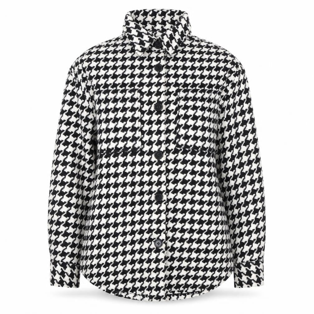 Primark Womens Black Geometric Jacket Size 6 Button