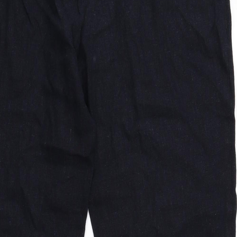M&Co Womens Black Linen Size 12 L26 in Regular