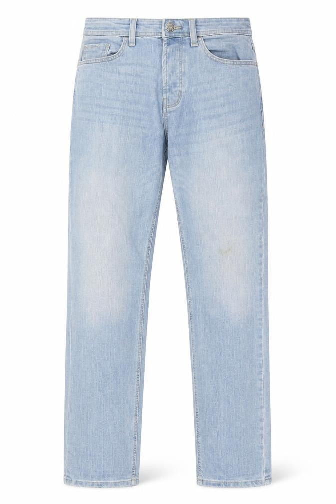 Denim & Co. Mens Blue Cotton Straight Jeans Size 30 in L36 in Regular Zip