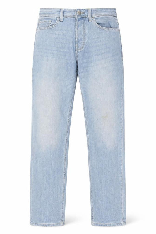 Denim & Co. Mens Blue Cotton Straight Jeans Size 30 in L36 in Regular Zip