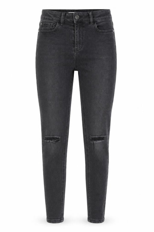 Next Womens Black Cotton Skinny Jeans Size 6 L29 in Regular Zip
