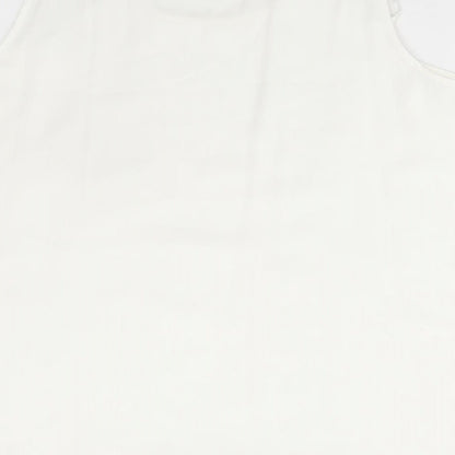 Michael Gold Womens Ivory Polyester Basic Blouse Size 22 Scoop Neck
