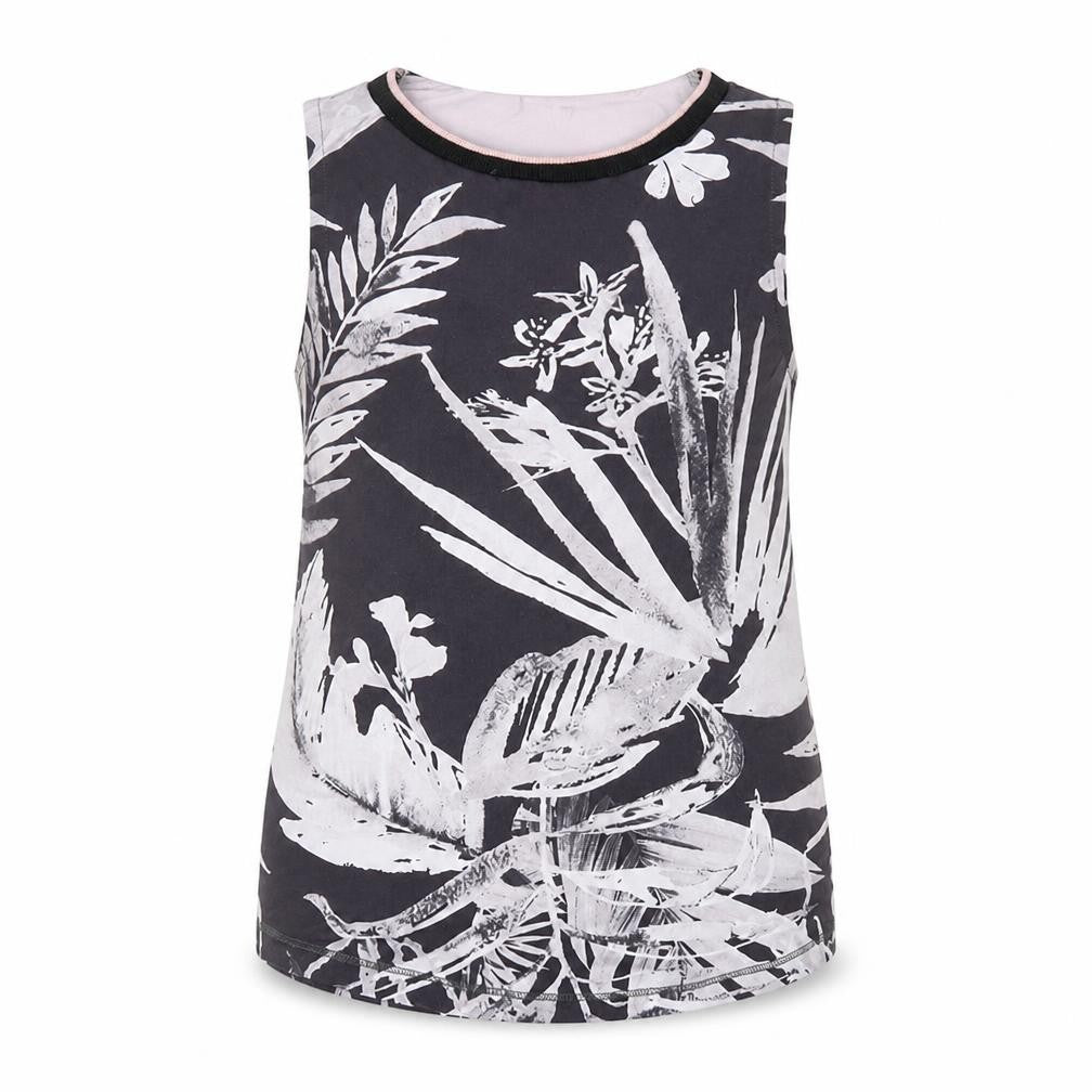 NEXT Girls Grey Geometric Nylon Basic Tank Size 5 Years Round Neck Pullover
