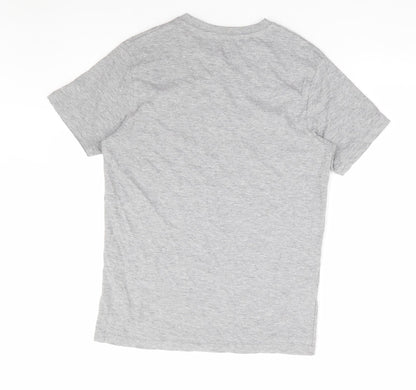 Preworn Womens Grey Polyester Basic T-Shirt Size S Round Neck - Confidance