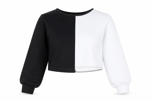 Boohoo Womens Black Polyester Pullover Sweatshirt Size 4 Pullover - Cropped
