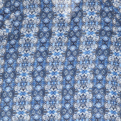 Papaya Womens Blue Geometric Polyester Basic Blouse Size 10 V-Neck