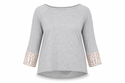 SHEIN Womens Grey Boat Neck Polyester Pullover Jumper Size 2XL