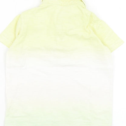 F&F Boys Yellow Cotton Basic Polo Size 2-3 Years Collared Button - Dinosaur