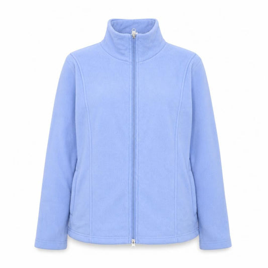Anne De Lancay Womens Blue Polyester Full Zip Sweatshirt Size S Zip