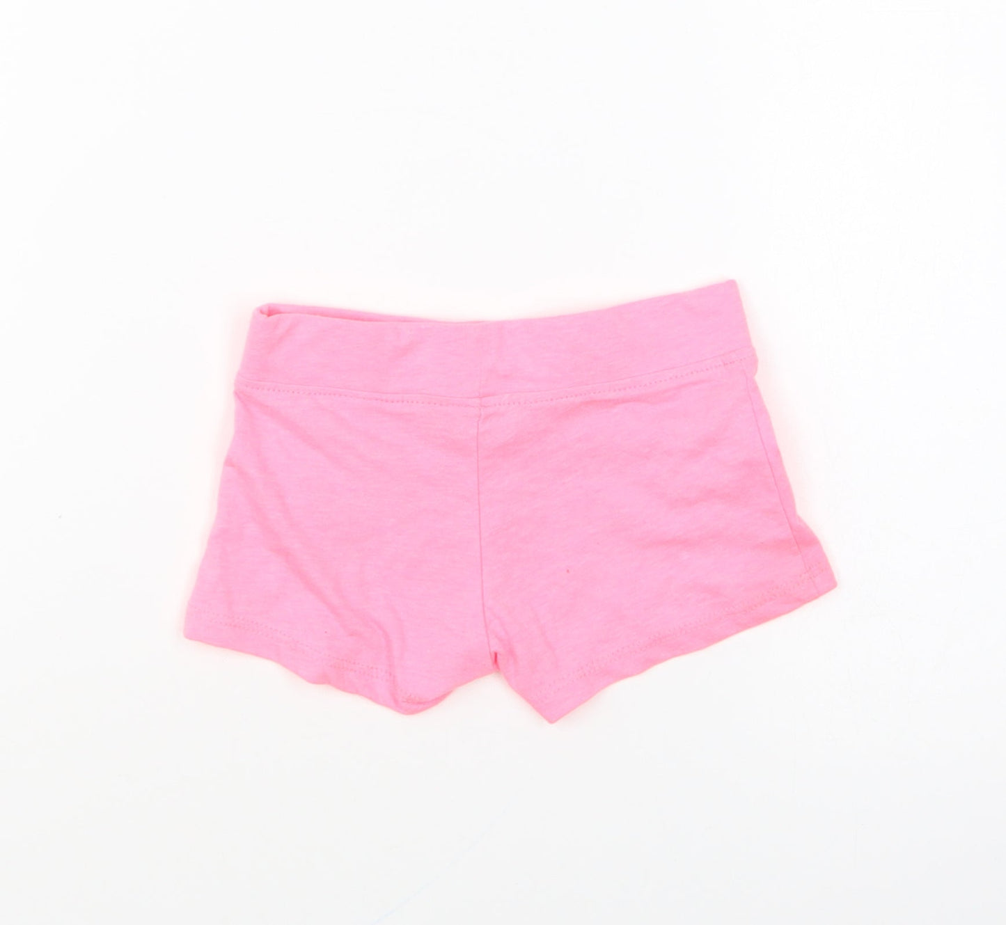 Primark Girls Pink Cotton Cropped Trousers Size 3-6 Months Drawstring - Shorts