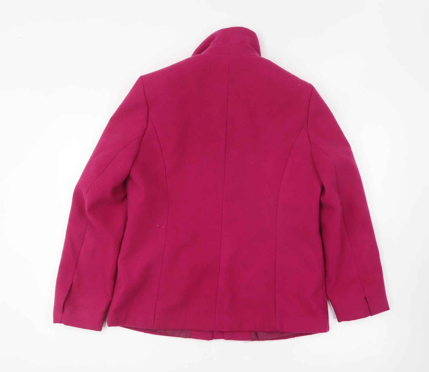 Gerard Womens Pink Overcoat Coat Size 14 Zip
