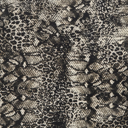 Classics Womens Black Animal Print Polyester Basic Button-Up Size 14 Collared