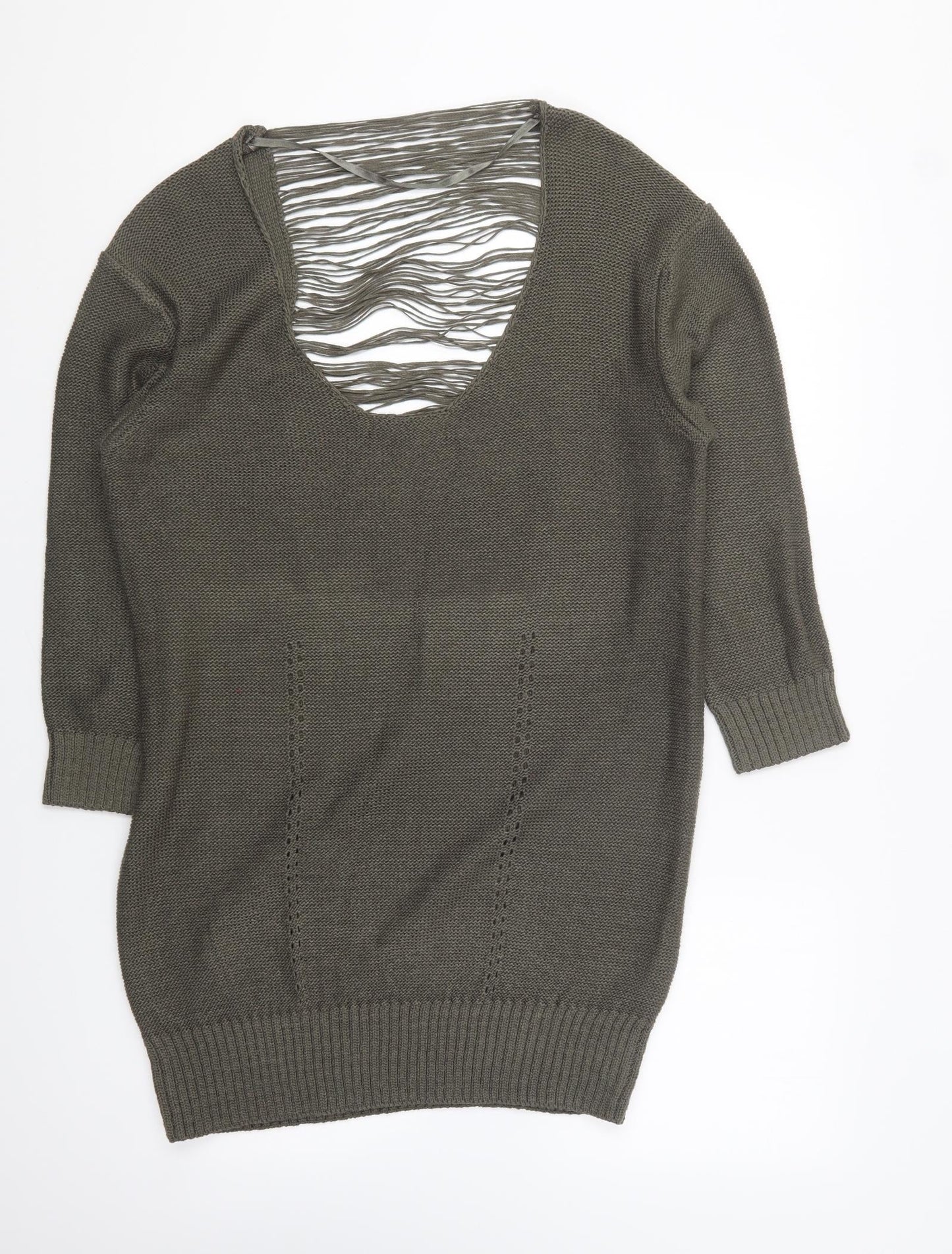 Atmosphere Womens Green Round Neck Acrylic Pullover Jumper Size 18