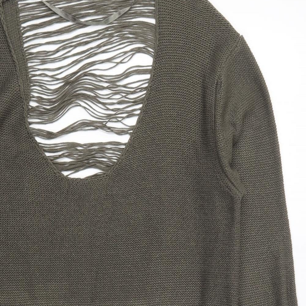 Atmosphere Womens Green Round Neck Acrylic Pullover Jumper Size 18