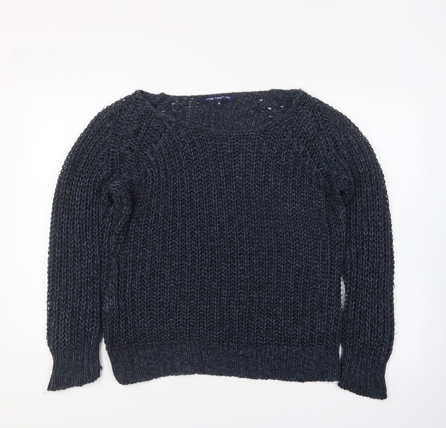Store Twenty One Womens Blue Round Neck Acrylic Pullover Jumper Size M