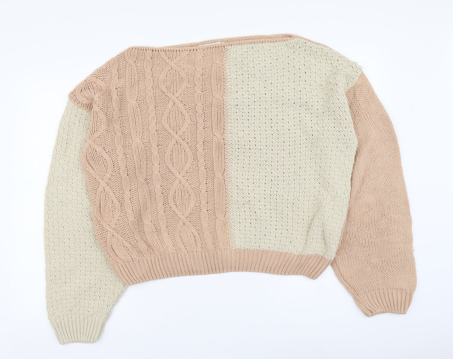 In the Style Womens Pink Boat Neck Acrylic Pullover Jumper Size 6