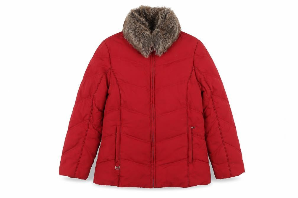 Power Down Series Womens Red Jacket Coat Size M Zip
