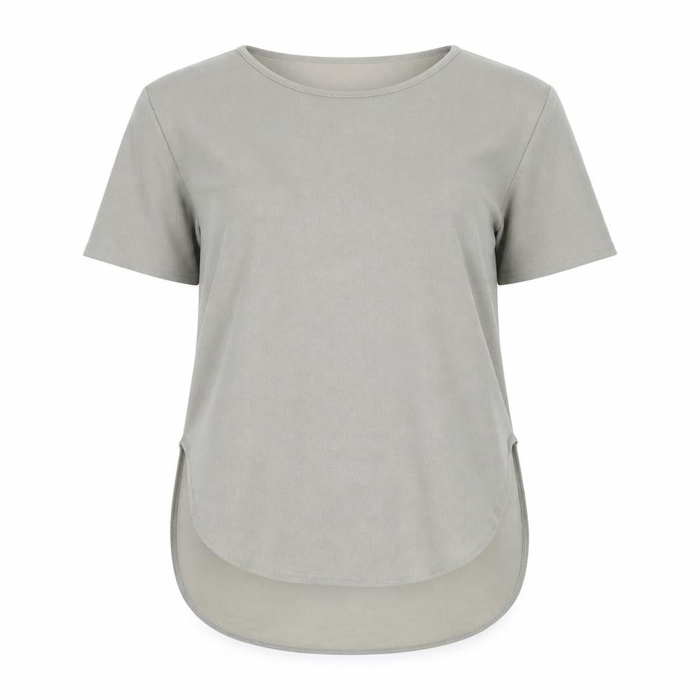 PARISIAN SIGNATURE Womens Green Polyester Basic T-Shirt Size 12 Crew Neck