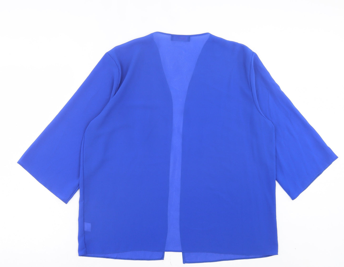 Nouvelle Womens Blue Polyester Jersey Blouse Size M V-Neck