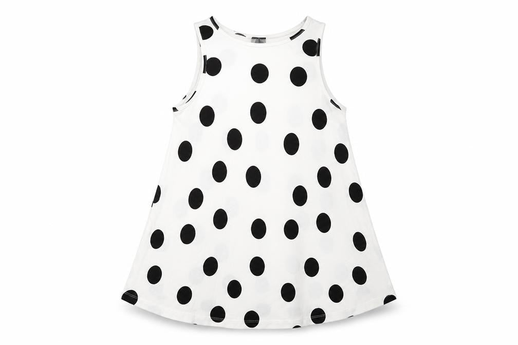 ASOS Womens White Polka Dot Viscose A-Line Size 8 Crew Neck Pullover