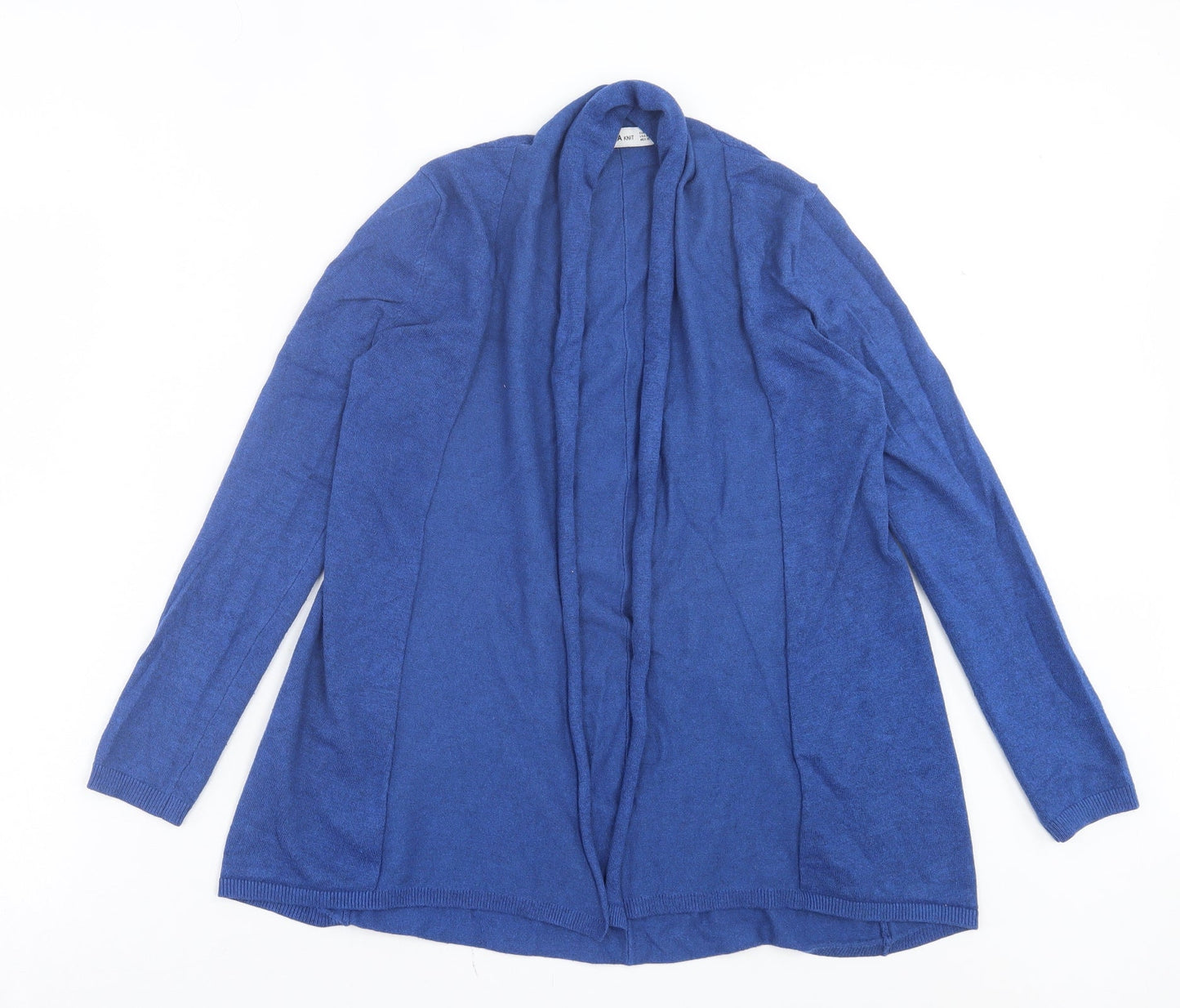 Zara Womens Blue V-Neck Acrylic Cardigan Jumper Size S