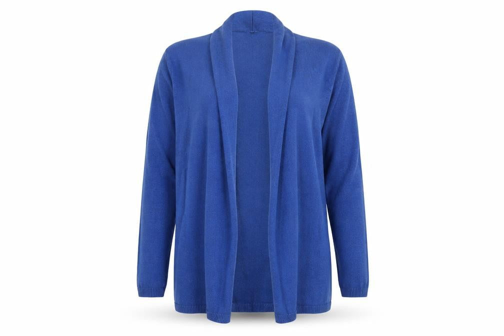 Zara Womens Blue V-Neck Acrylic Cardigan Jumper Size S