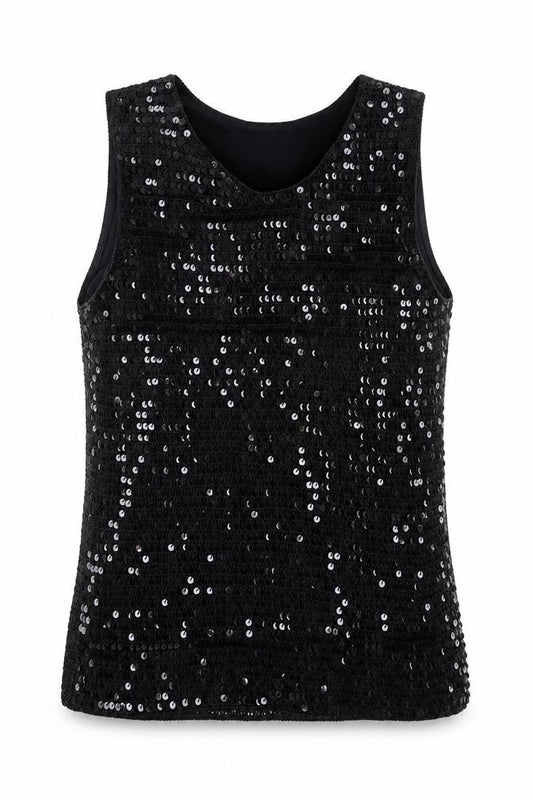 AMARANTO Womens Black Viscose Basic Tank Size 16 Crew Neck