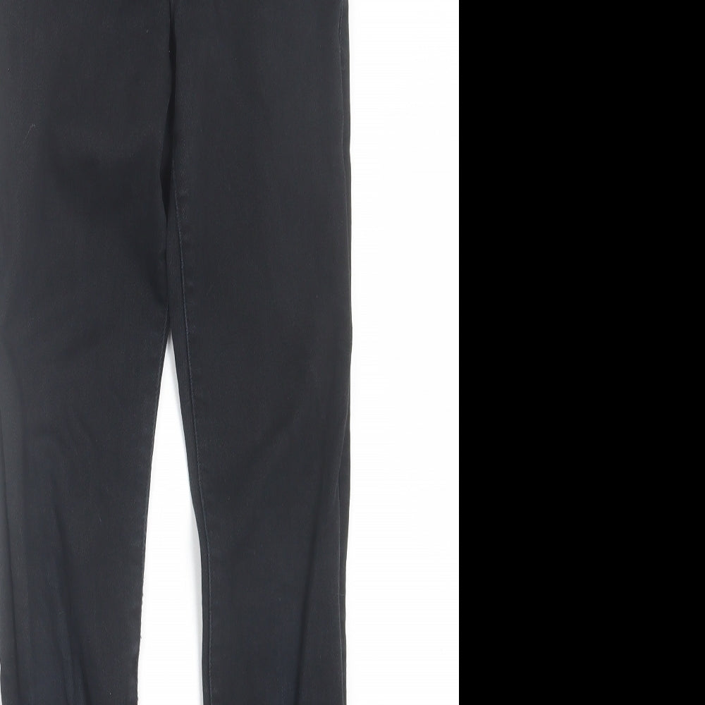 H&M Womens Black Cotton Skinny Jeans Size 4 L30 in Regular Button