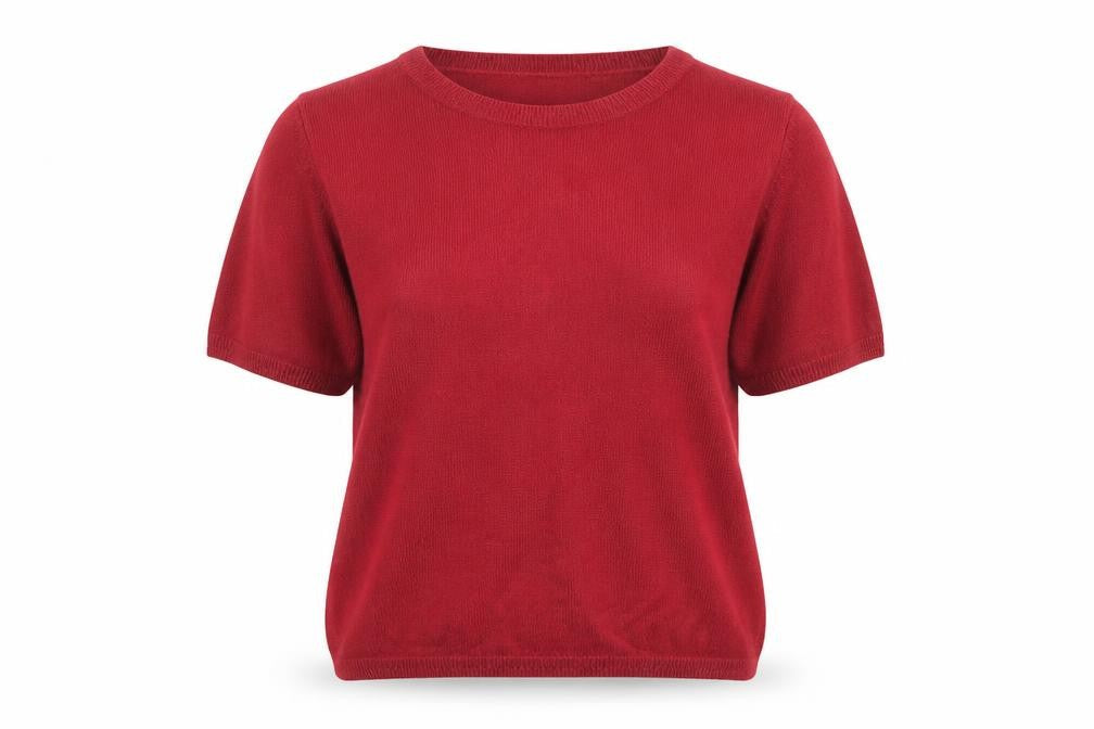 Marks & Spencer Womens Red Crew Neck Acrylic Pullover Jumper Size 12