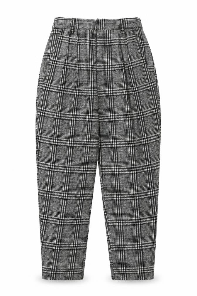 FOREVER 21 Womens Grey Plaid Polyester Trousers Size 27 in L27 in Regular Hook & Loop