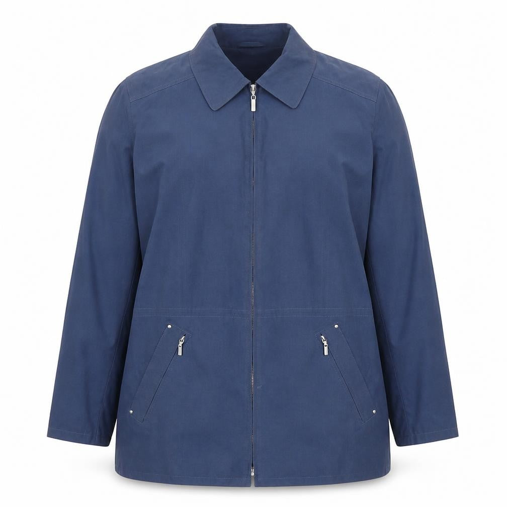 Preworn Womens Blue Jacket Coat Size L Zip