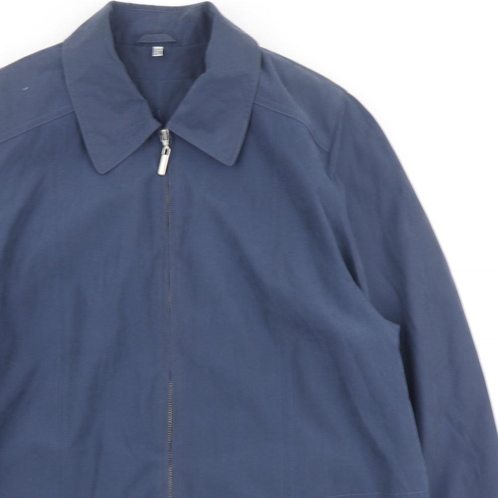 Preworn Womens Blue Jacket Coat Size L Zip
