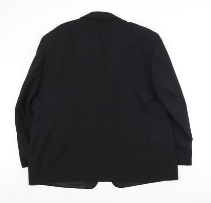 Preloved Greenwoods Classic Mens Black Polyester Jacket Suit Jacket - Back