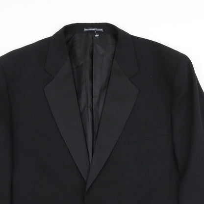 Preloved Greenwoods Classic Mens Black Polyester Jacket Suit Jacket - Detail