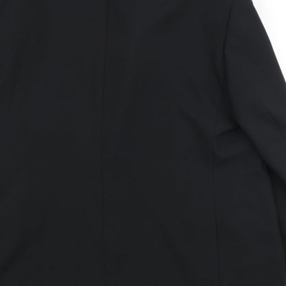 Preloved Greenwoods Classic Mens Black Polyester Jacket Suit Jacket - Label