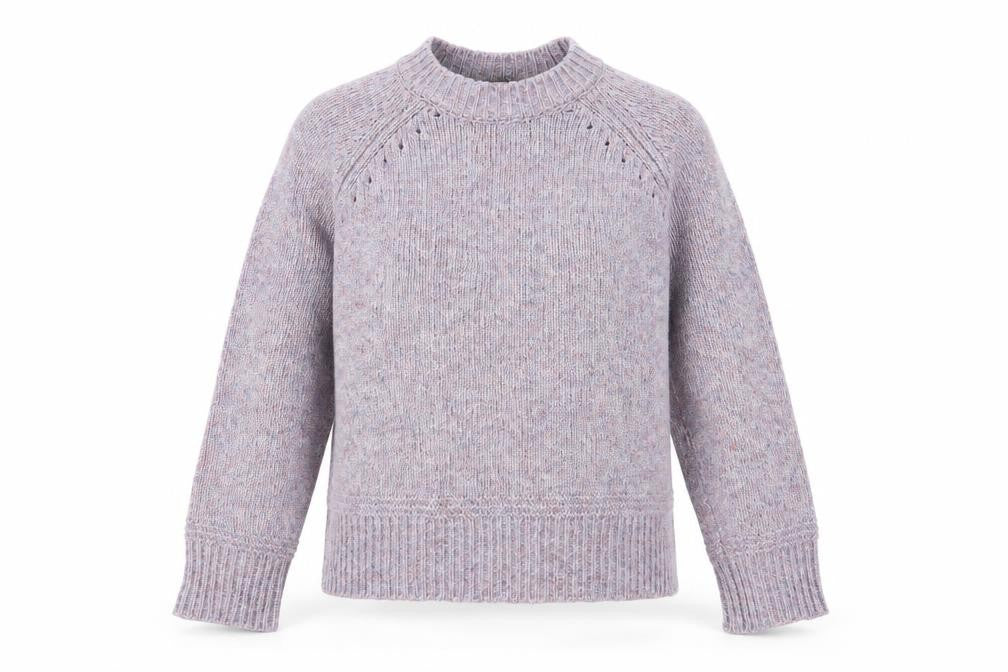 Oasis Womens Purple Mock Neck Acrylic Pullover Jumper Size S