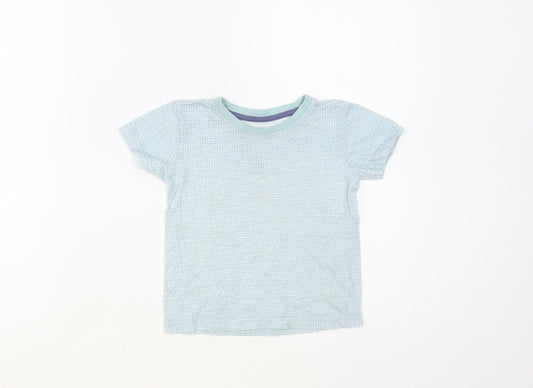 Matalan Baby Blue Geometric Cotton Pullover T-Shirt Size 18-24 Months Crew Neck Pullover
