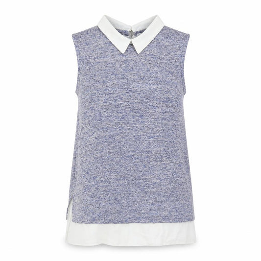 Atmosphere Womens Blue Viscose Basic Blouse Size 6 Collared
