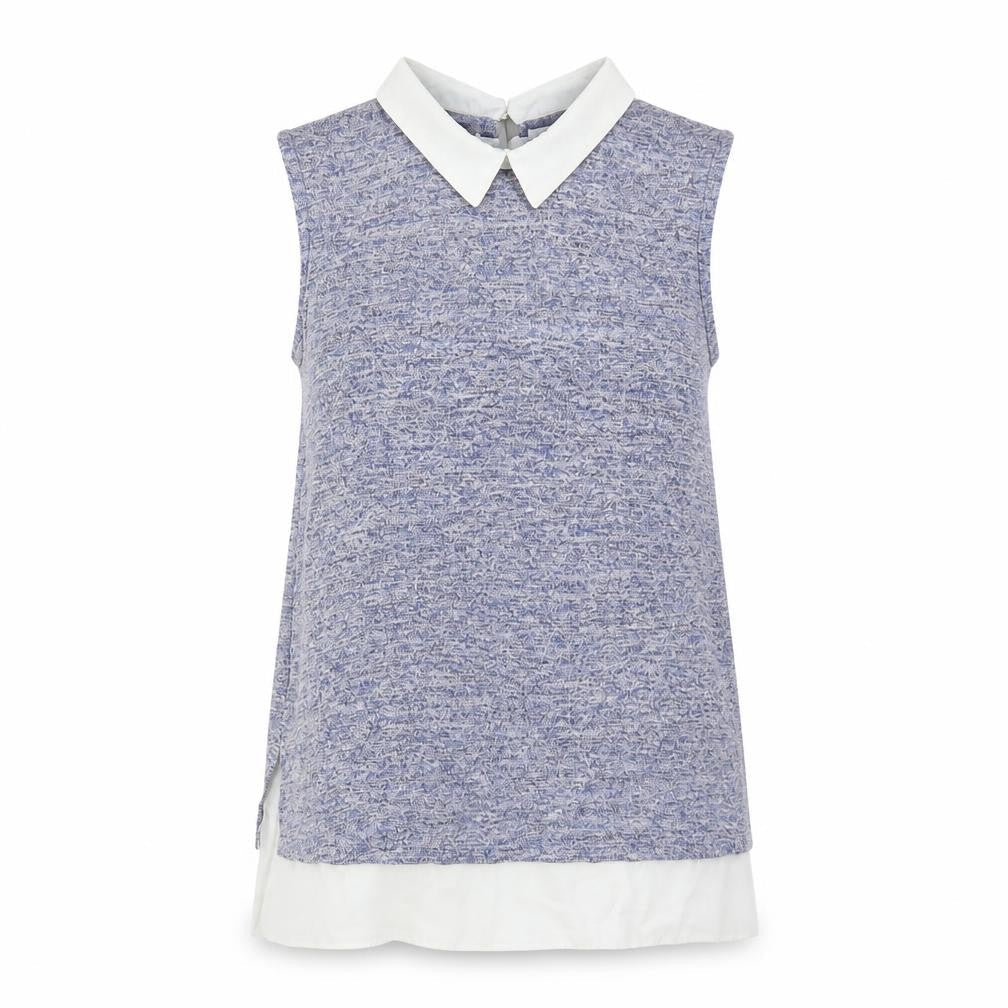 Atmosphere Womens Blue Viscose Basic Blouse Size 6 Collared