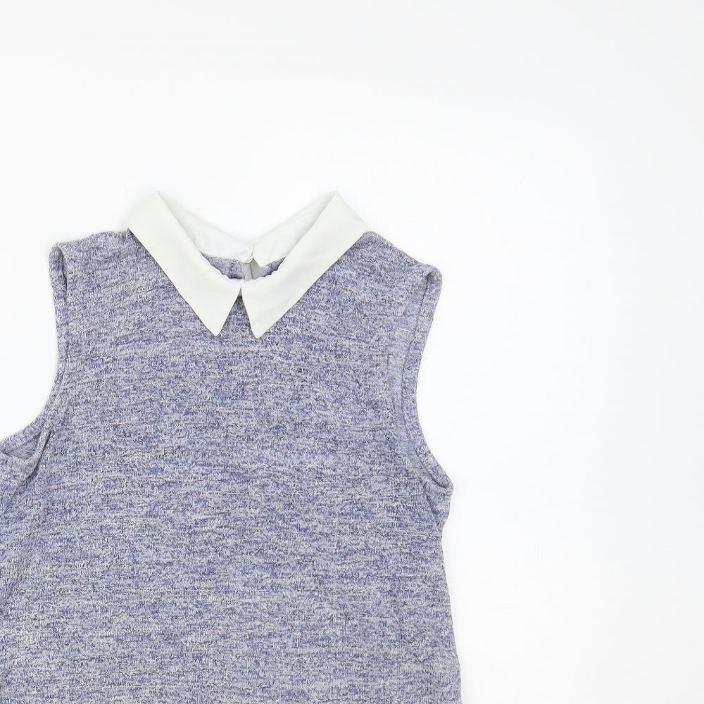 Atmosphere Womens Blue Viscose Basic Blouse Size 6 Collared