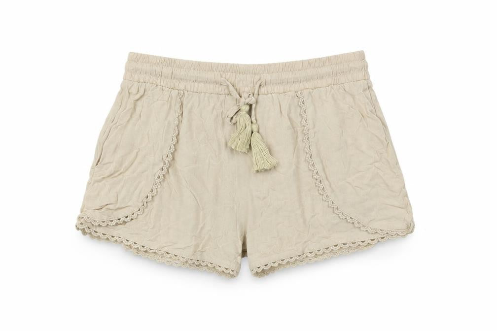 Atmosphere Womens Beige Viscose Hot Pants Shorts Size 8 L3 in Regular Pull On