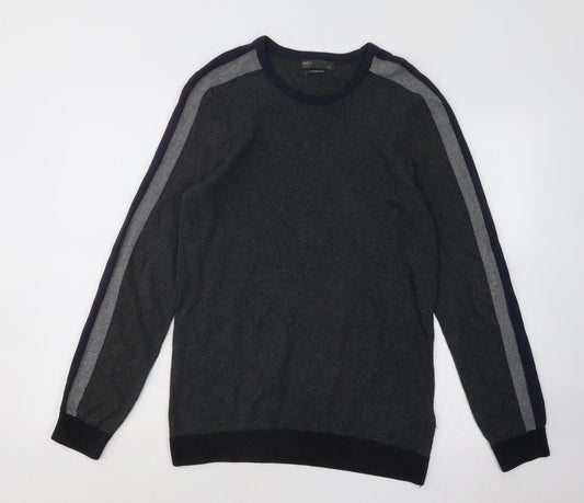 Marks and Spencer Womens Green Round Neck Cotton Pullover Jumper Size S