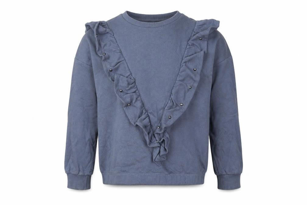 Dunnes Stores Girls Blue Cotton Pullover Sweatshirt Size 12-13 Years Pullover