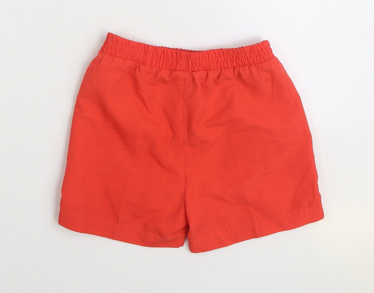 Slazenger Boys Red Polyester Sweat Shorts Size 3-4 Years Regular Drawstring - Swim Wear