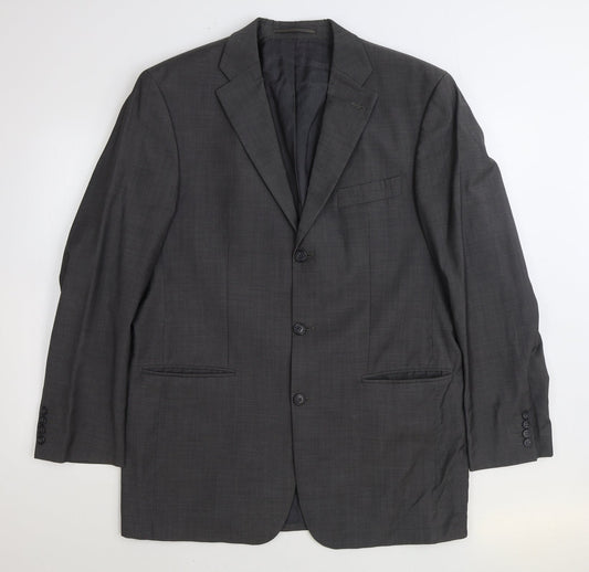 Lanificio Mens Grey Polyester Jacket Suit Jacket Size 42
