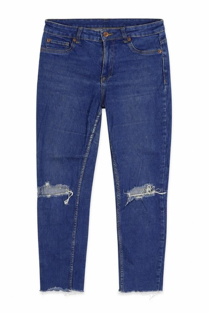 New Look Womens Blue Cotton Skinny Jeans Size 10 L25 in Regular Zip