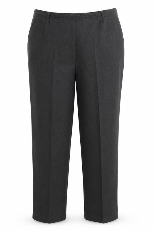 Sarah Hamilton Womens Grey Polyester Trousers Size 16 L28 in Regular